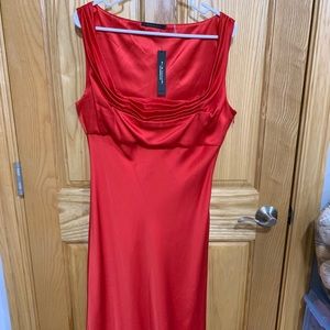 Elie Tahari Red Silk Sleeveless Dress / Gown